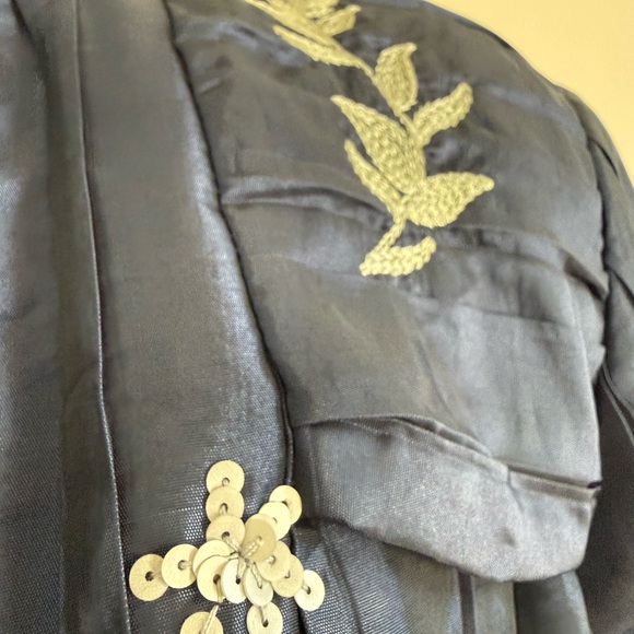 Victor Costa Midnight Blue Embroidered Jacket ladies XL NWT - Picture 6 of 8